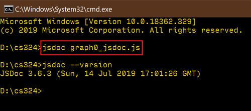 JSDOC batch file usage